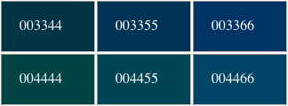 Background Colour Chart sample